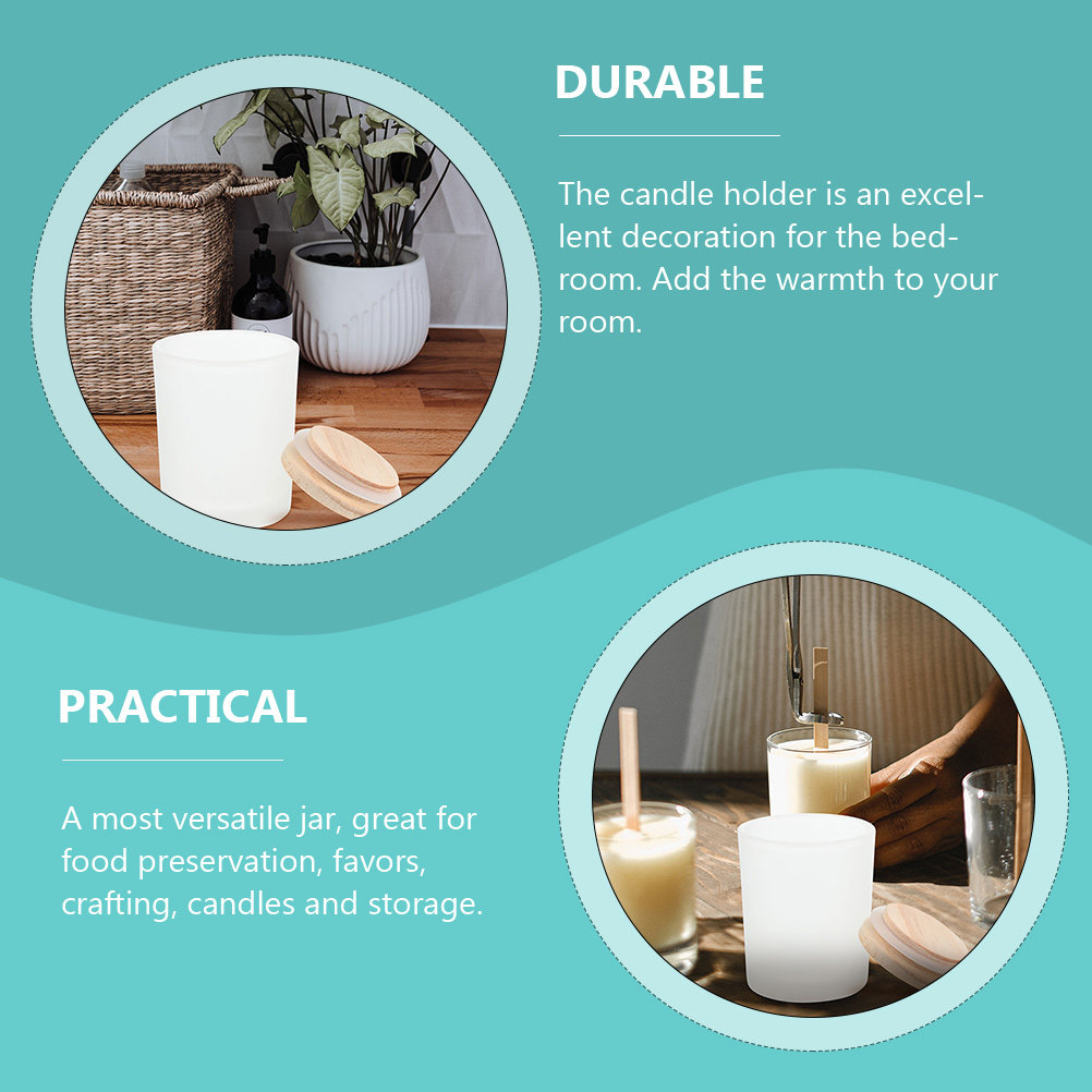 Thick Glass Making Jar with Ru - Candle Making Jars With Lids 评论和价格