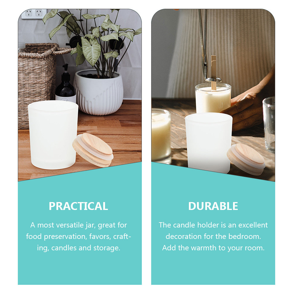 Thick Glass Making Jar with Ru - Candle Making Jars With Lids 评论和价格