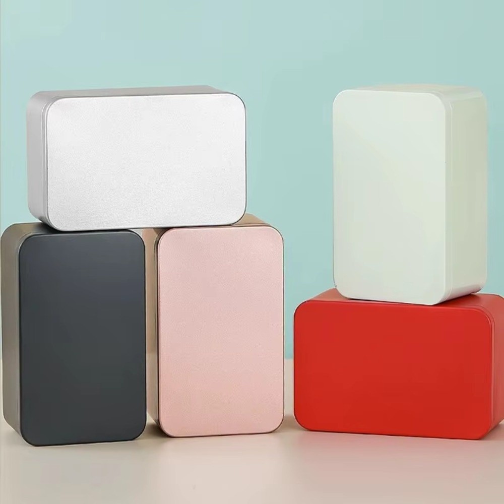 New Solid Color Tin Box Tinpla - Tin Container Lid 评论和价格