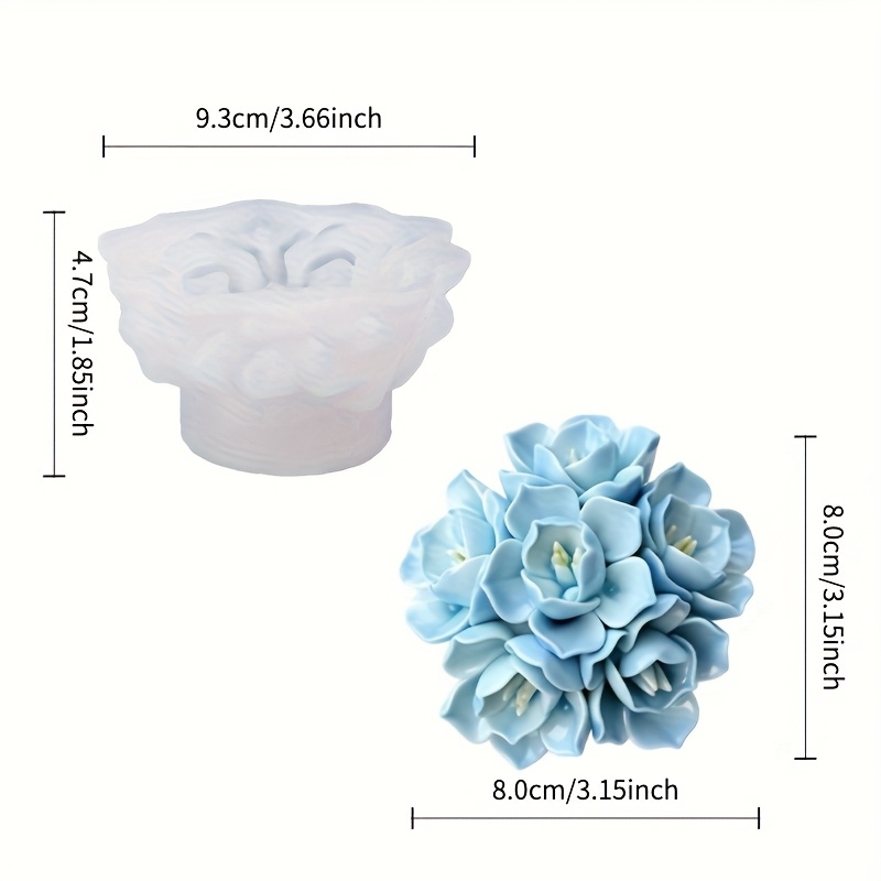 1 Hydrangea Candle Silicone Mo - Candle Making Tutorial 评论和价格