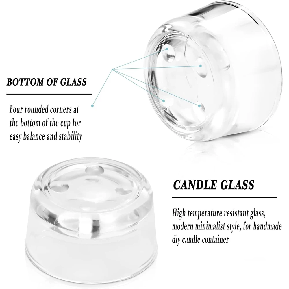 Clear Glass Tealight Candle Ho - Candle Making Jars With Lids 评论和价格