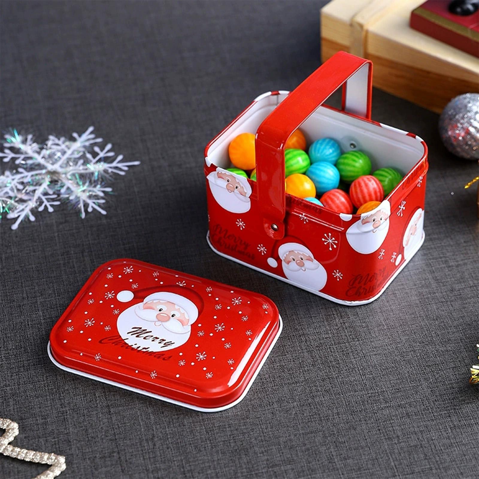 Christmas Cookie Tins Metal Sa - Tin Container Lid 评论和价格