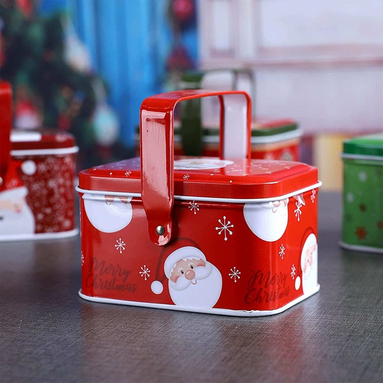 Christmas Cookie Tins Metal Sa - Tin Container Lid 评论和价格